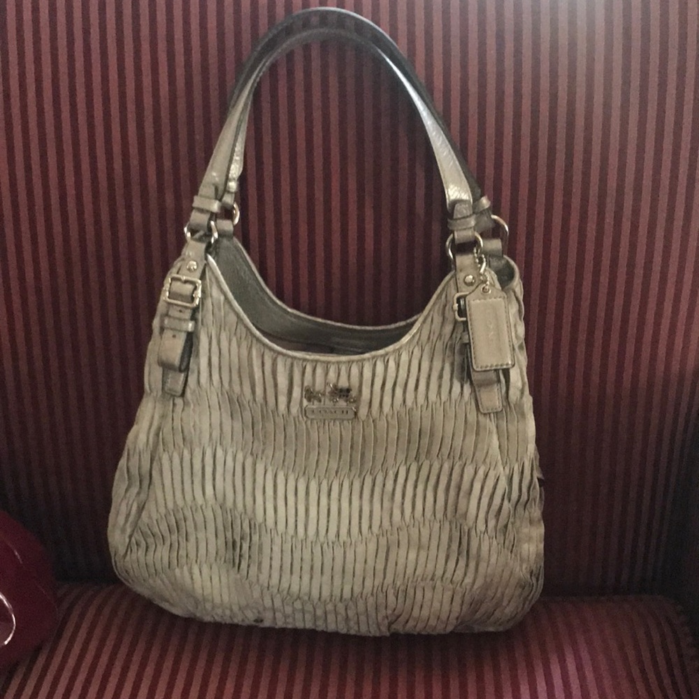 Coach Signature collection Silver handbag